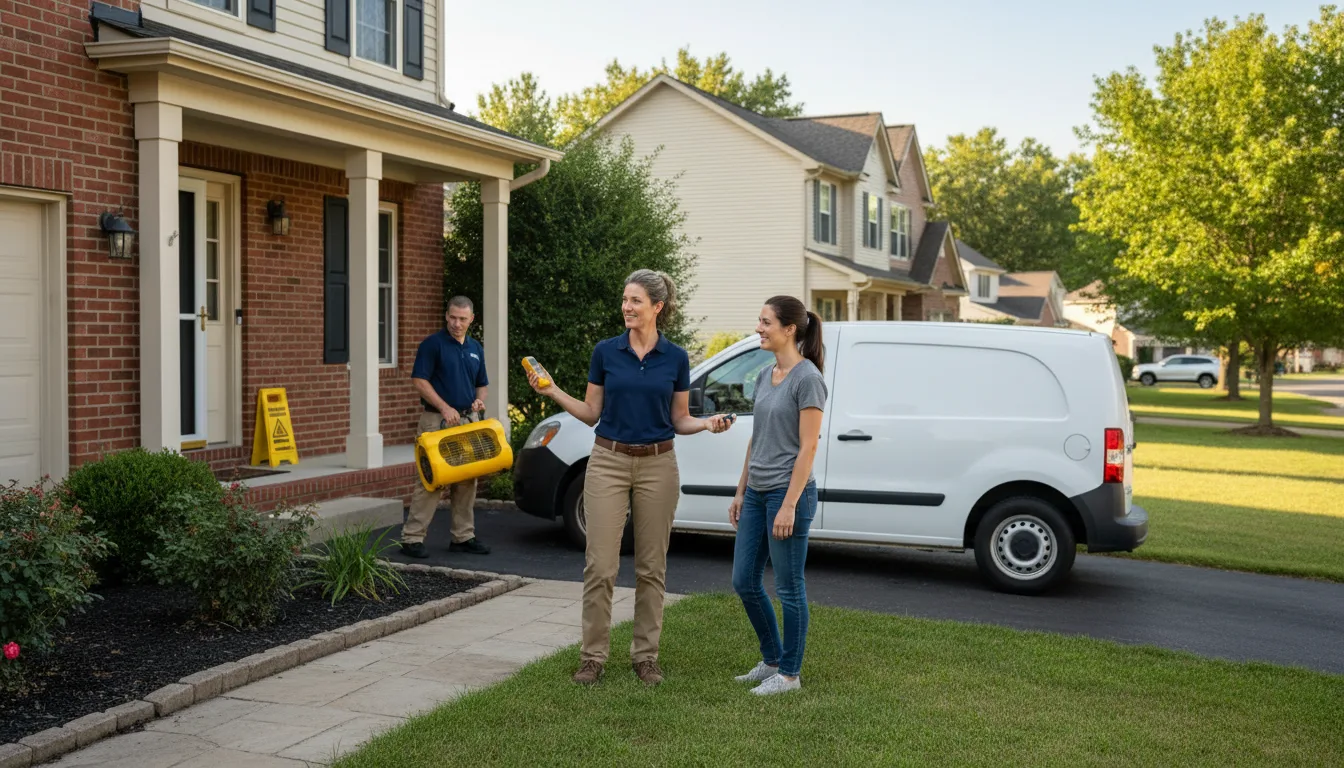 Residential water damage restoration in Union Hill, IL